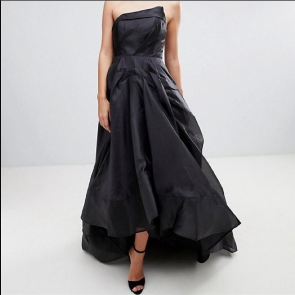Bariano full maxi dress with organza bust detail